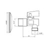 Designer Angle Valve Chrome Brass with Integrated Water Filter in
