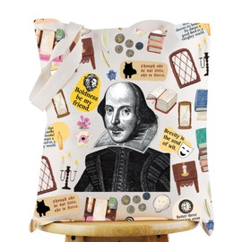 G2TUP Shakespeare Quotes Tote Bag Shakespeare Literary Loer Gift Brevity is the Soul of Wit Shoulder Bag Shakespeare Merch, Boldness Be Tg