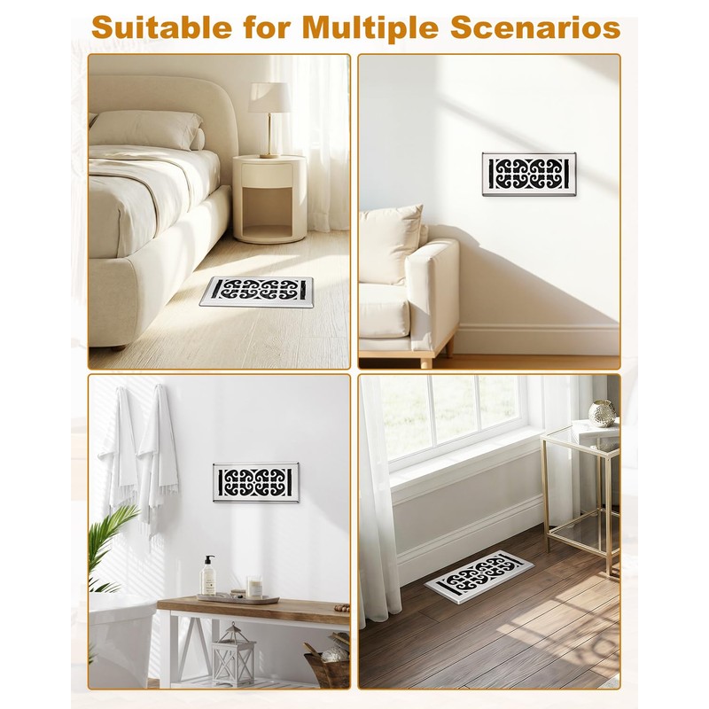 Floor Vent Covers 4x10 Inch – Heavy Duty Walkable Air