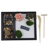 ZEN&TAO Japanese Zen Garden, Black Tray with Two Trees, Two