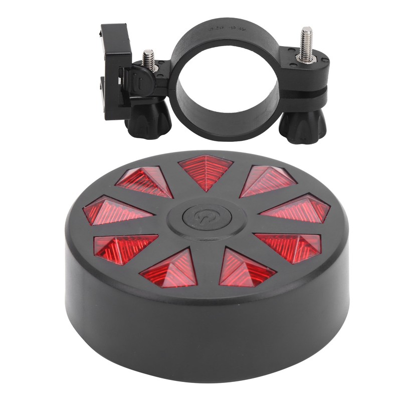 Bike Taillight Red Diamond Pattern Bicycle Safe Warning Flashing Riding