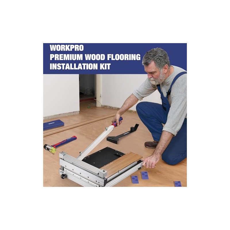 WORKPRO 43PC Laminate Flooring Installation Kit- Rubber Mallet with Fiberglass