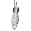 Elegant Winter Peacock Glass Christmas Ornament