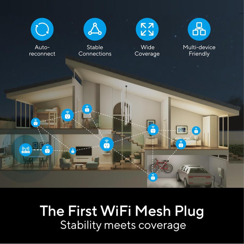 UTEC Smart Dimmer Switch, Single-Pole Smart WiFi Mesh Switch for