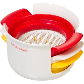 Prepworks by Progressive - Cortador de huevos compacto, blanco, rojo y amarillo