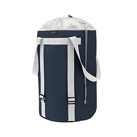 BASICPOWER Large Laundry Basket Foldable Laundry Bag Backpack, Water-Proof Storage Hamper with Adjustable Strap and Drawstring Closure Lid