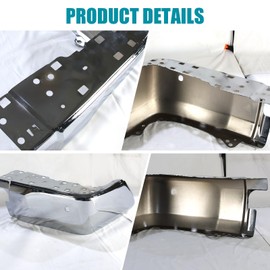 Tupliege Bumper End Set Compatible with 2014-2021 Tundra Rear Chrome Left Rear Bumper End Cap Extension With parking aid sensor holes Face Bar