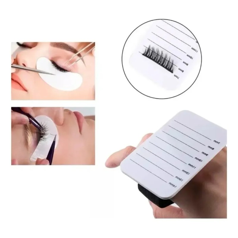 2 Paleta Muñequera Soporte Extensiones D Pestañas Postiza