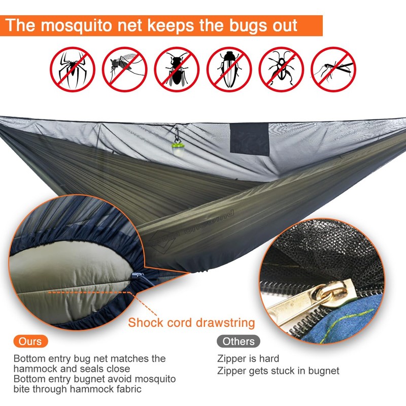 onewind 11ft Camping Hammock with Bugnet, Portable Double Hammock with