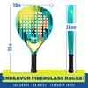 Franklin Sports Padel Racket - Endeavor - Fiberglass Padel Paddle