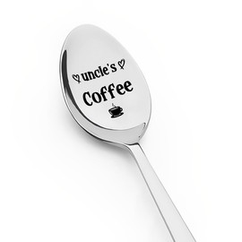 Coffee Spoon Gift for Uncle Uncles Fathers Day Birthday Gifts for Men Best Uncle Gifts for Coffee Lovers Gift Ideas First Time Uncle to Be Gifts for New Uncle Gifts from Niece Nephew
