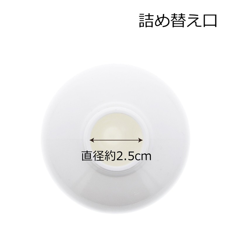 Living Pump Bottle Round Dispenser for Body Soap, White, 20.3
