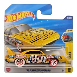 Hot Wheels '70 Plymouth Superbird, Yellow Die-Cast Model Car, Art Series, 87/250
