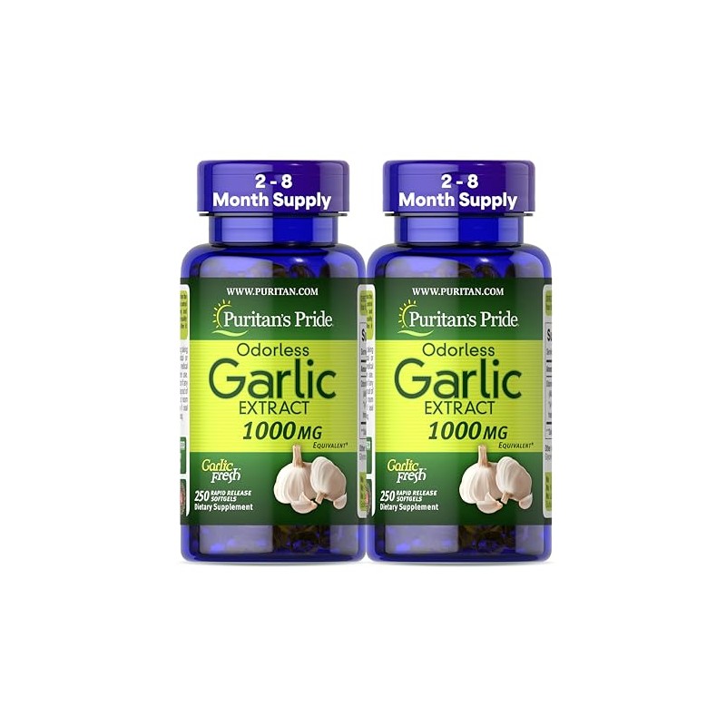 Puritan Pride Ajo Inodoro Prémium Equivalente 1000 Suplemento Dietético Tradicional