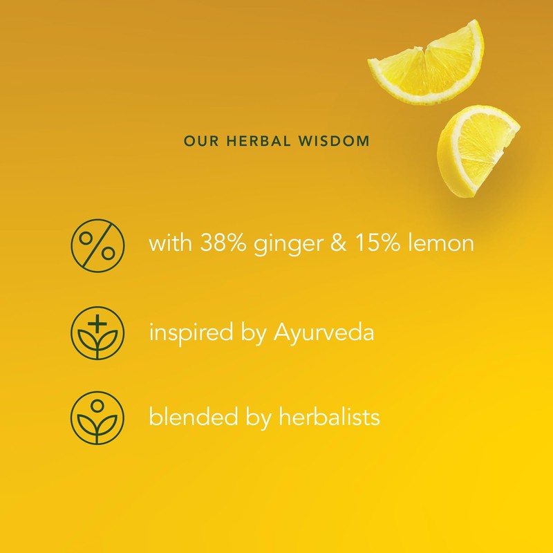 Pukka Herbs Organic Lemon, Ginger & Manuka Honey Herbal Tea,