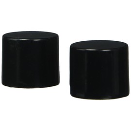 GARDINIA 2 x Chicago Series Curtain Pole End Caps Diameter 20mm Metal Black