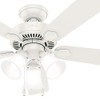 Hunter Fan 44 inch Traditional Fresh White Indoor Ceiling Fan with Light Kit and Pull Chain (Renewed)