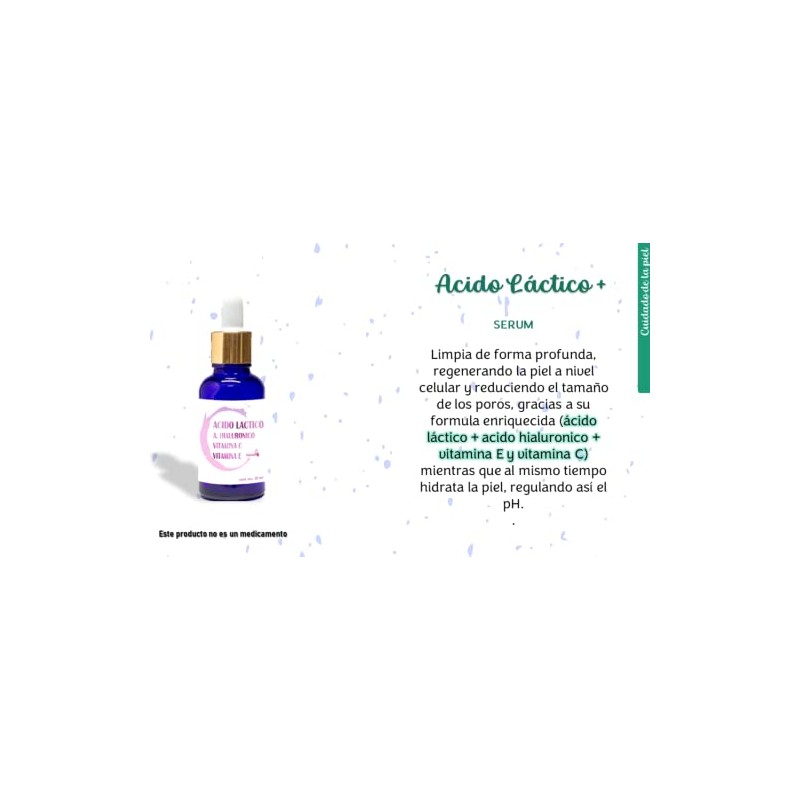 cido Lctico Acido Hialuronico Vitamina C Vitamina E (Peeling) 30