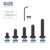 DTGN 100Pcs M5(D) Button Head Socket Cap Screws Kit, 8/12/16/20/30mm(L)