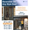 Reversible Left/Right Fiberglass Magnetic Screen Door for Sliding Door, French,