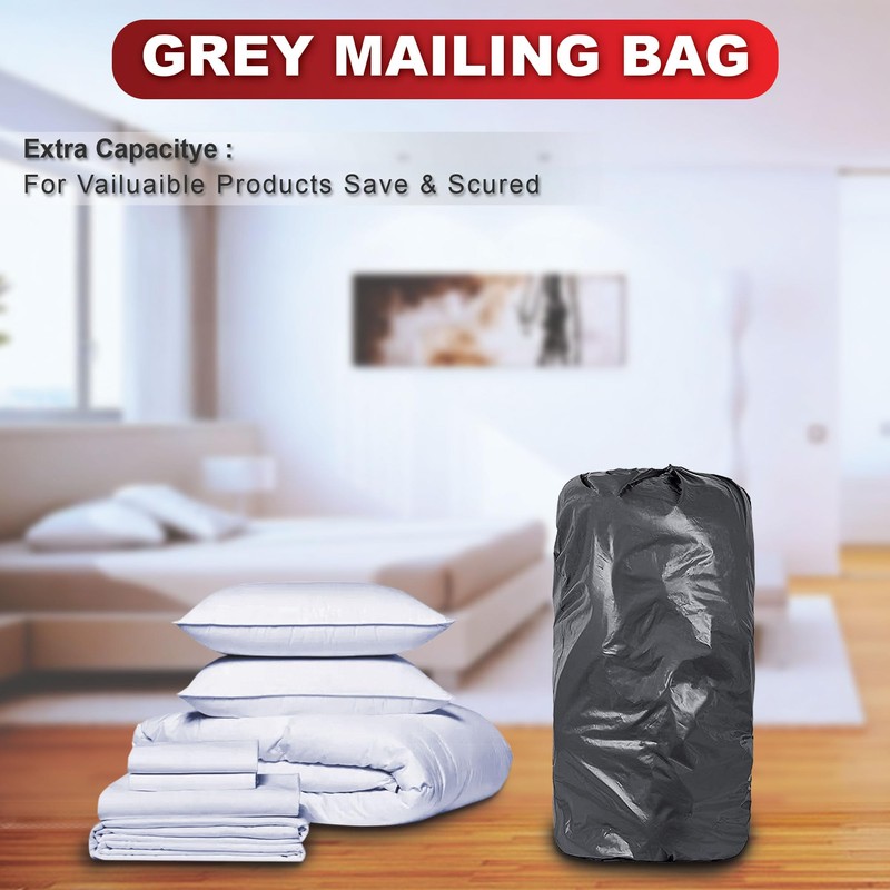 JeeJaan® 5 Pcs of Large Grey Postage Bags 24"x 36"