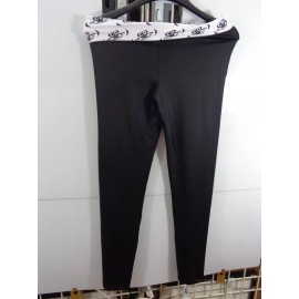 CD FITNESS  Unisex Fitness Leggings New With Tags Black & White Athletic Size LG