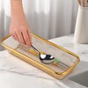 JYJFGSFA 4-Pack Gold Flatware Organizer - Sturdy Mesh Design, Dishwasher-Safe