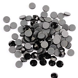 Crystal Hotfix Rhinestone,Machine Cut Stone 1440pcs/pkg (Black,SS16/4mm)