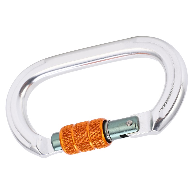 Locking Carabiner Clip Aluminum Alloy Oval Locking Heavy Duty Carabiner