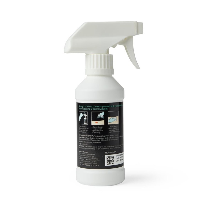 Medline Skintegrity Wound Cleanser, 8 ounce Spray Bottle, for wound