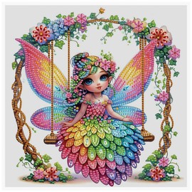 Tontut - Kit de pintura de arte de diamantes, alas oscilantes, ángel 5D, manualidades de mosaico de forma especial para principiantes y adultos, se puede regalar a familiares y amigos, ideal para