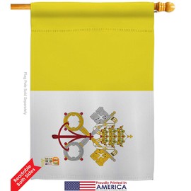 Americana Home & Garden S140251-BO Vatican City Flags of The World Nationality Impressions Decorative Vertical House 28" X 40" 13" 18.5" Double Sided Set Printed in USA