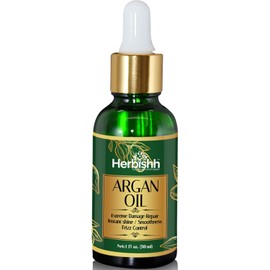 Herbishh Aceite de Argán para el Cabello – Tratamiento de Acondicionamiento Profundo | Ingredientes de Marruecos | Control del Frizz y Reparación de Daños | Suero Capilar Nutritivo, 30 ml