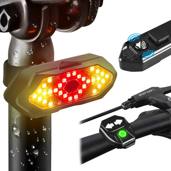 Luz Trasera de Bicicleta con Intermitentes, Control Remoto Luces Traseras