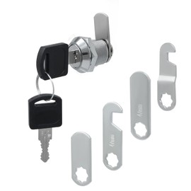 Wkmamo 16 mm Letterbox Lock, Lever Lock, Security Mailbox Lock with 2 Keys, Cam Lock, Cabinet Door Locks with 5 Different Lock Plates