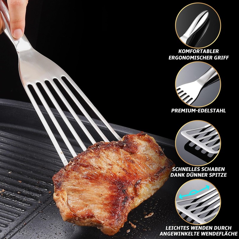 Spatula Set Made of Stainless Steel – 1 x Large