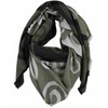 Rotfuchs® Woven Scarf Two-Tone & Graphic Look Green Black Fashionable