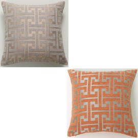 YunJeude Cushion Cover 17.7 x 17.7 inches (45 x 45 cm), Chenille Fabric, Geometric Pattern, Stylish, Soft Nordic, Cute, Sofa Backrest, Decorative Pillowcase, Body Pillowcase, Cushion Cover, Pillow