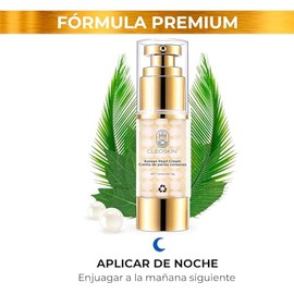 CLEOSKIN Kit Crema Contorno de Ojos de Perlas Hidrolizadas y 25 Parches Anti-Ojeras 24k Oro. Vitamina E y ácido hialurónico. Humecta y aclara la piel,