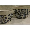 GRACE'S TEAWARE Dessert Rice Fruit Bowl Blue White set 2