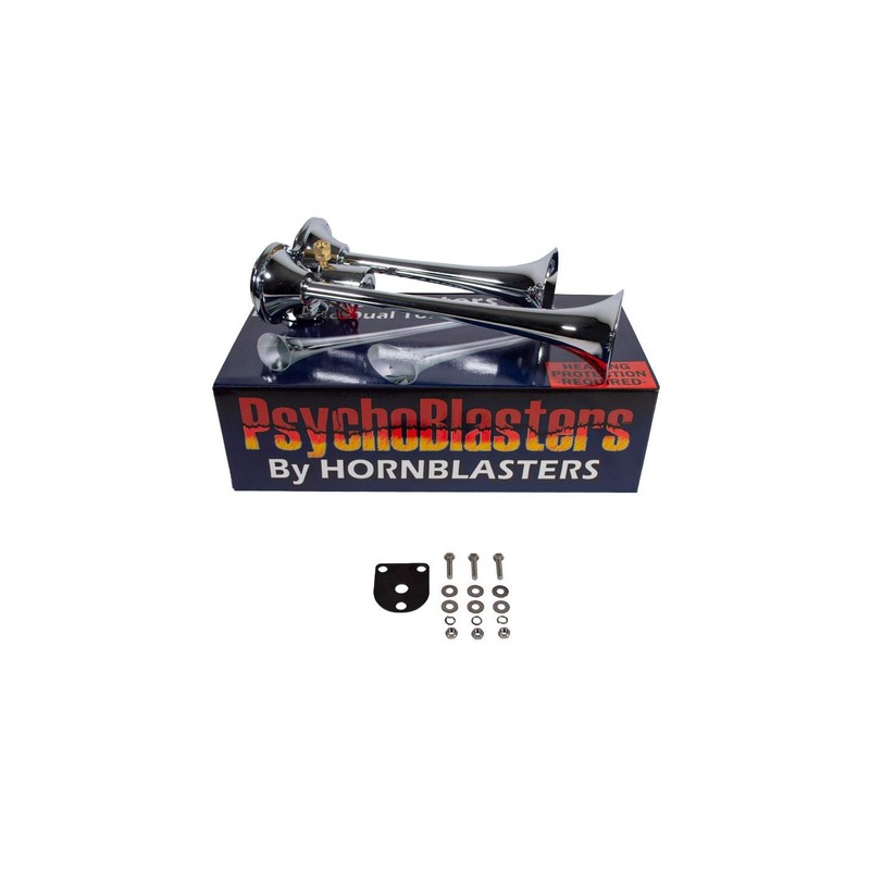 PsychoBlasters Chrome Air Horn Only - 2 Trumpets
