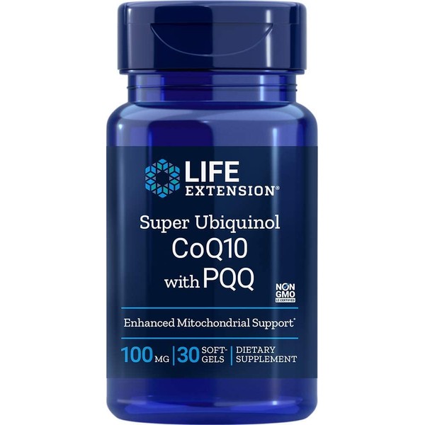 Life Extension Super Ubiquinol CoQ10 with PQQ & Shilajit - Triple-Action Heart Health & Cellular Energy Support – Gluten Free, Non-GMO – 30 Softgels