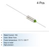 sourcing map 4Pcs Metal Temperature Thermal Fuse RY115 115 °C