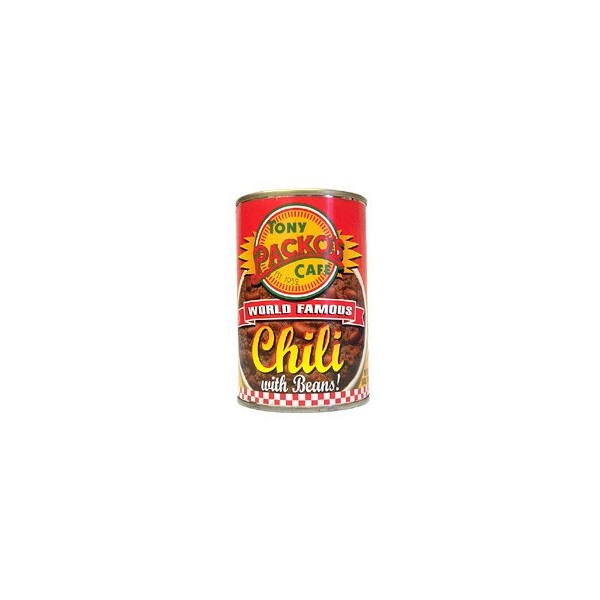 Tony Packo Chili with Beans, 15 Ounce (Pack of 6) - with Free Jar Opener