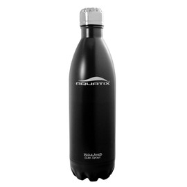 Aquatix Insulated Double Wall Vacuum Sealed Stainless Steel Sports Sport Bottle 25 Oz Black Gym Exercise Yoga Pilates Workout Bottles
