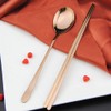 MOONMN Set of 2 Stainless Steel Spoons Pink