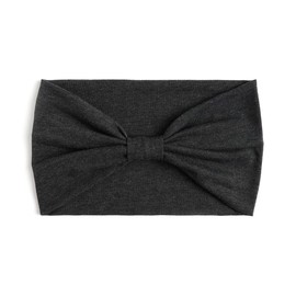 scicent 1 Pieces Women Headband, Twisted Head Wrap Elastic Turban Headband Stretch Cotton Headband for Women Girls, Dark Grey - 3507