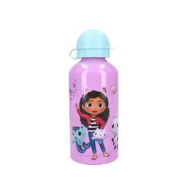 My sweety pop - Gabby Girls' Drinking Bottle Aluminium Nursery School Holiday Meal 19 cm 500 ml Hydration Gift Idea Gabby's Dollhouse Blue Purple