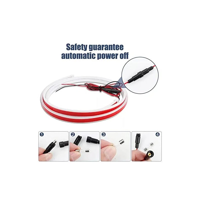 Tira de luces LED para exteriores de coche, kit de