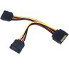 Multibao 15 Pin Sata Male to 2 Sata Female Power